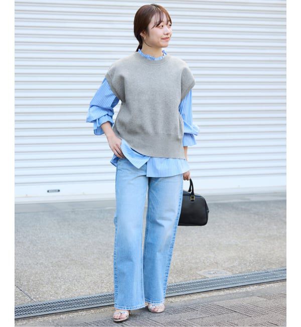 SLOBE IENA「《追加予約》ダブルフェイスバックオープンベスト」|ベスト・ジレ|