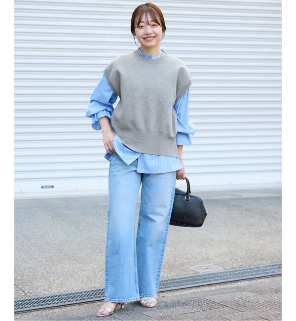 SLOBE IENA「《追加予約》ダブルフェイスバックオープンベスト」|ベスト・ジレ|