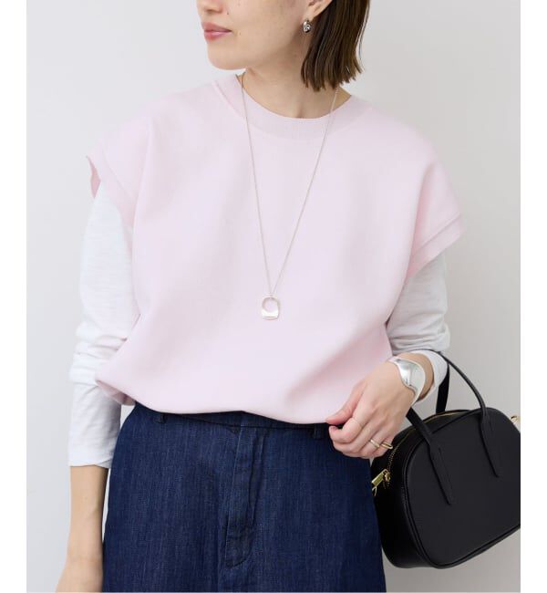 SLOBE IENA「《追加予約》ダブルフェイスバックオープンベスト」|ベスト・ジレ|ピンク A