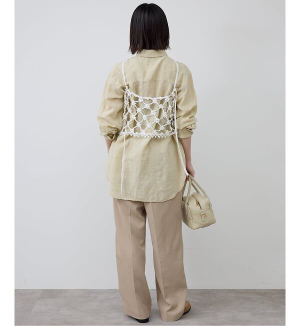 SLOBE IENA「《予約》コットンフラワークロシェビスチェ」|ニット・セーター|