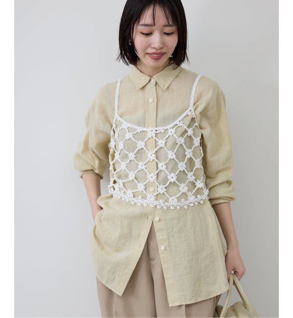 SLOBE IENA「《予約》コットンフラワークロシェビスチェ」|ニット・セーター|