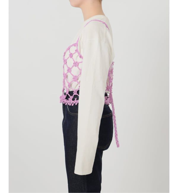 SLOBE IENA「《予約》コットンフラワークロシェビスチェ」|ニット・セーター|