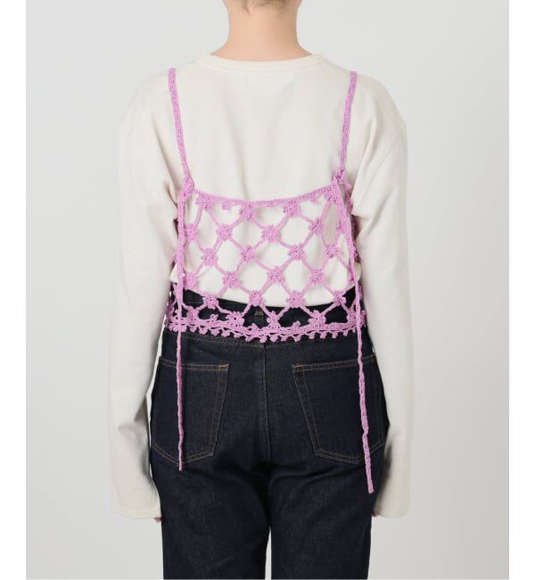 SLOBE IENA「《予約》コットンフラワークロシェビスチェ」|ニット・セーター|