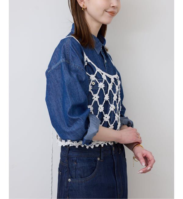 SLOBE IENA「《予約》コットンフラワークロシェビスチェ」|ニット・セーター|