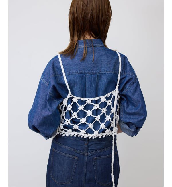 SLOBE IENA「《予約》コットンフラワークロシェビスチェ」|ニット・セーター|