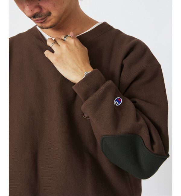 JOURNAL STANDARD relume「CHAMPION / チャンピオン 別注 R/W エルボーパッチ クルーネックスウェット」|スウェット・ジャージ|