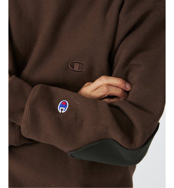 JOURNAL STANDARD relume「CHAMPION / チャンピオン 別注 R/W エルボーパッチ クルーネックスウェット」|スウェット・ジャージ|