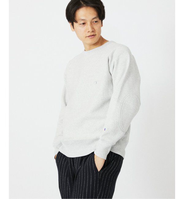 JOURNAL STANDARD relume「CHAMPION / チャンピオン 別注 R/W エルボーパッチ クルーネックスウェット」|スウェット・ジャージ|グレーA