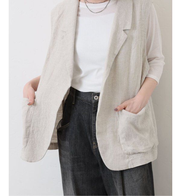 journal standard luxe「リネンヘリン ガウンベスト」|ダウンベスト・ベスト|