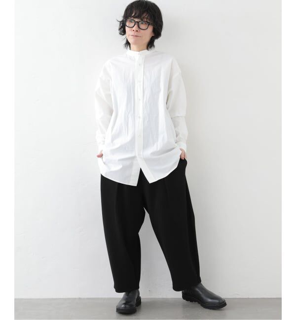 journal standard luxe「60コットン スタンドカラーギャザーシャツ」|シャツ・ブラウス|