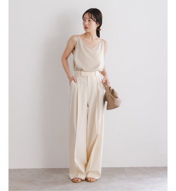 NOBLE「プレーンサテン2WAYキャミ」|キャミソール|