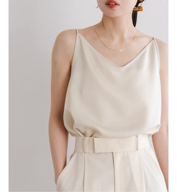 NOBLE「プレーンサテン2WAYキャミ」|キャミソール|