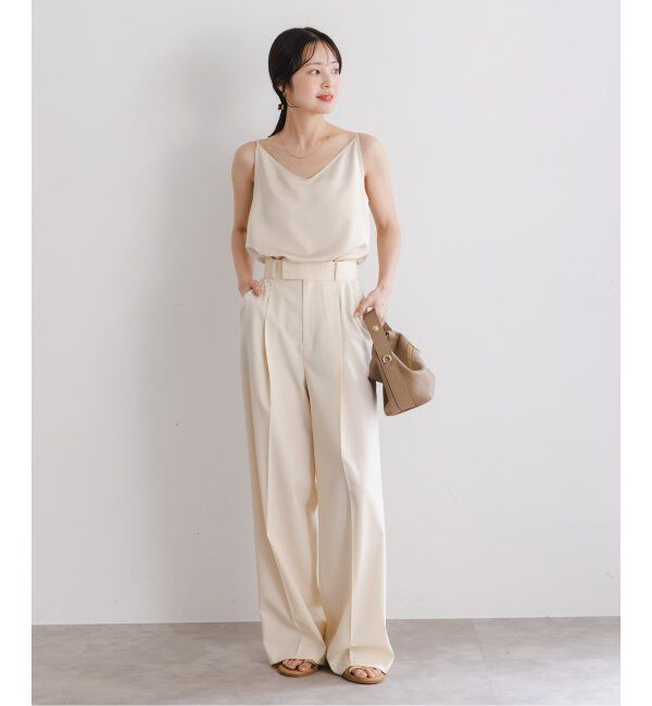 NOBLE「プレーンサテン2WAYキャミ」|キャミソール|