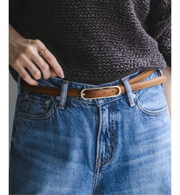 NOBLE「《予約》PUNTI./プンティ OVAL BELT」|ベルト|ブラウン