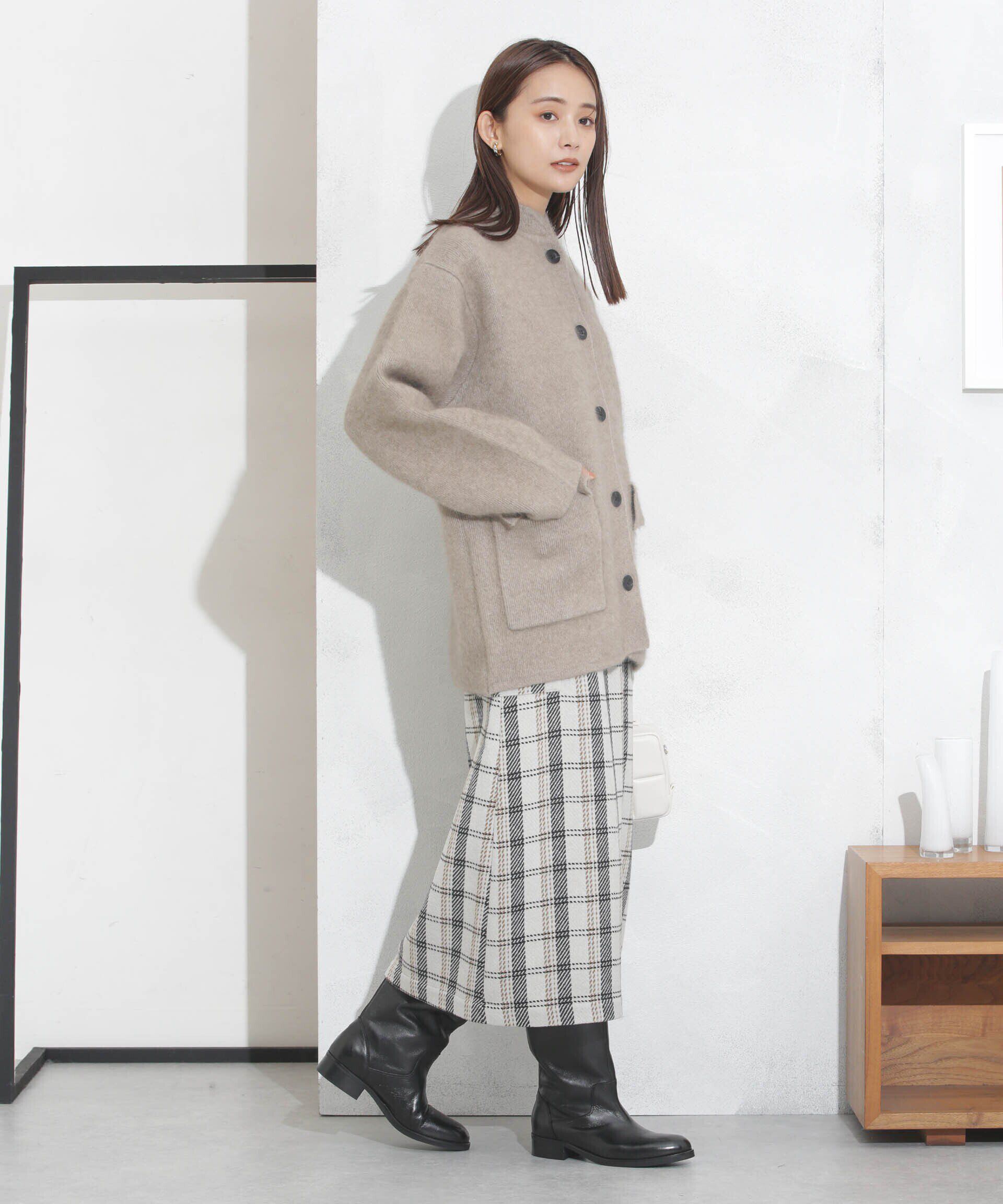 nano･universe「ポケットチェックスカート」|スカート|