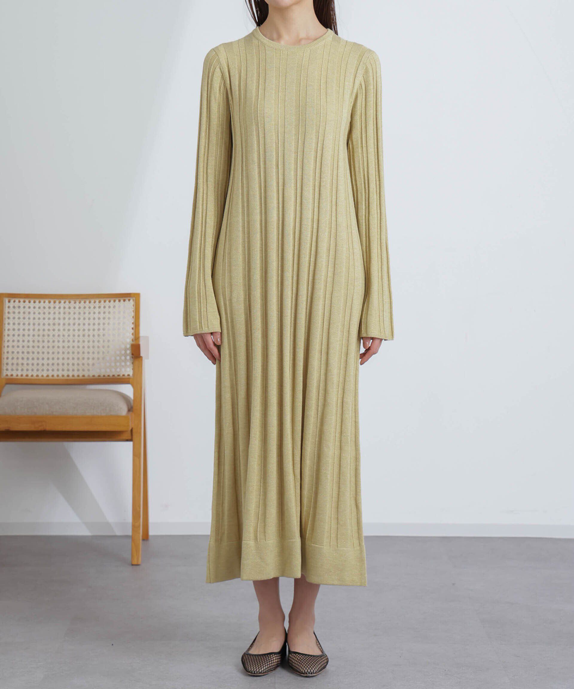 nano･universe「ワイドリブラメニットワンピース」|ワンピース|