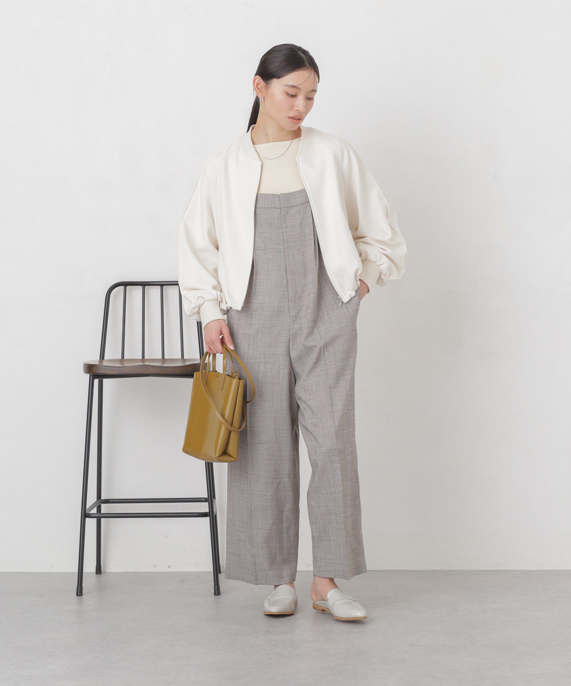 nano･universe「ダブルクロスリブブルゾン」|ブルゾン・スタジャン|