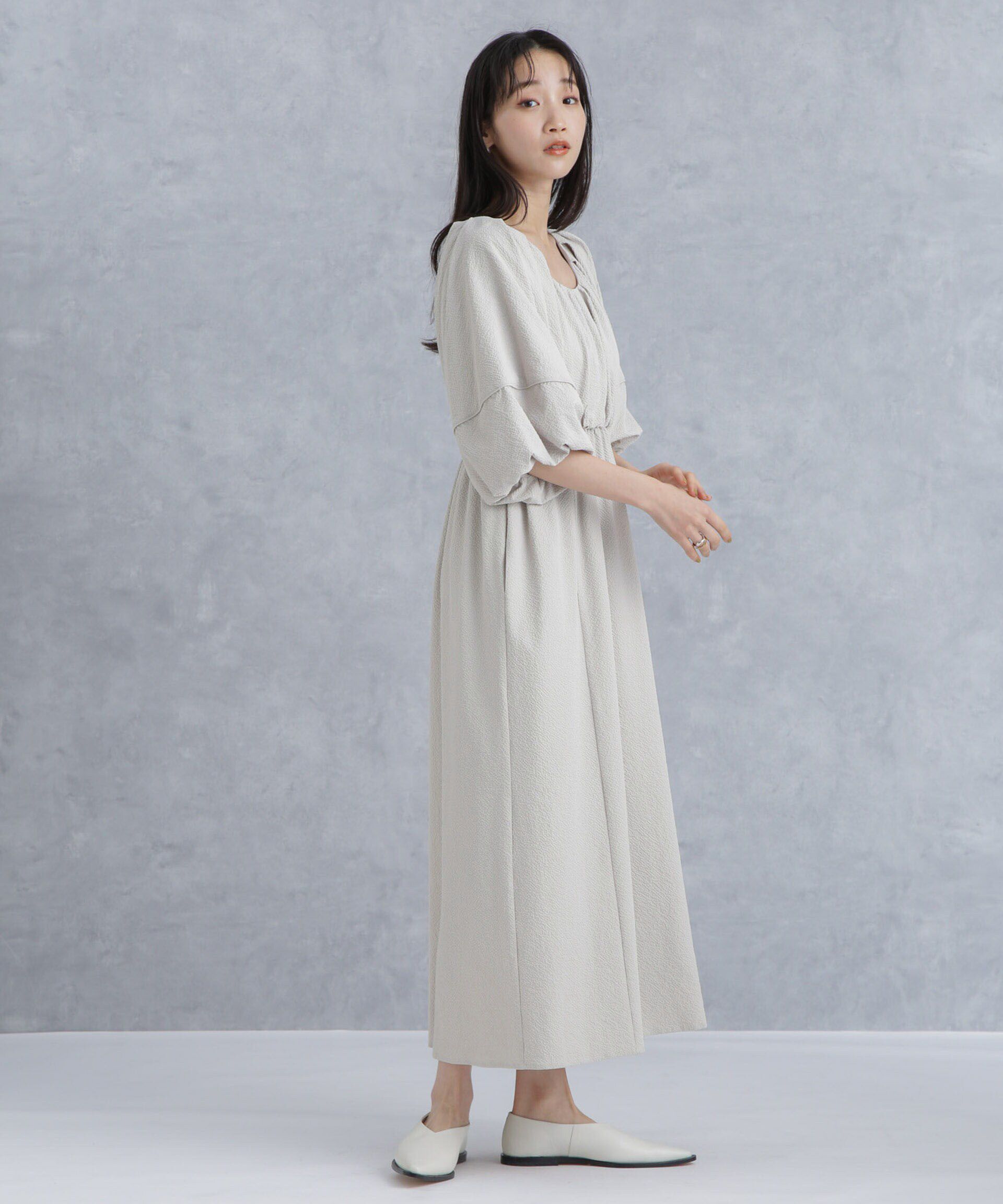 nano･universe「マイクロサッカーボリュームスリーブワンピース」|ワンピース|