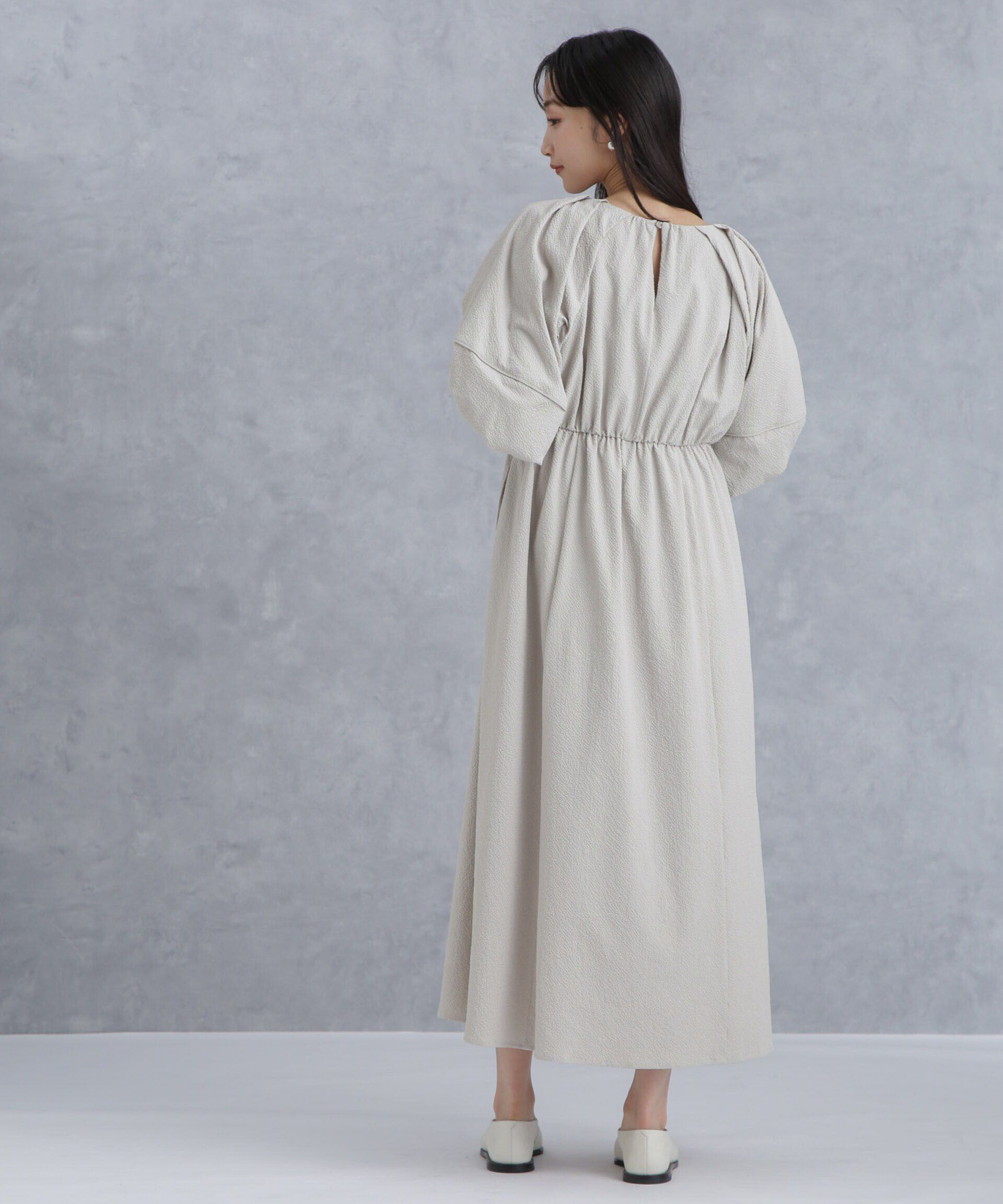 nano･universe「マイクロサッカーボリュームスリーブワンピース」|ワンピース|