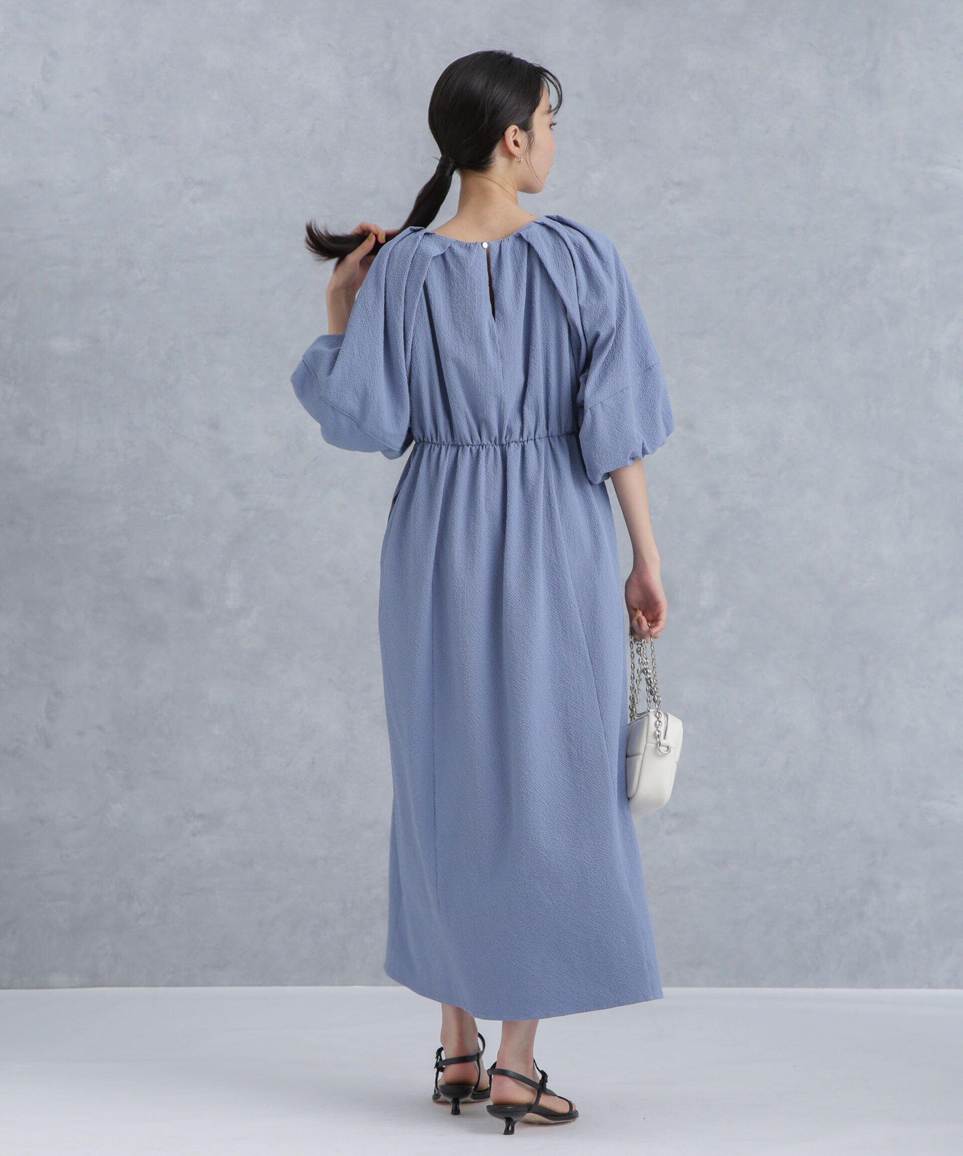 nano･universe「マイクロサッカーボリュームスリーブワンピース」|ワンピース|