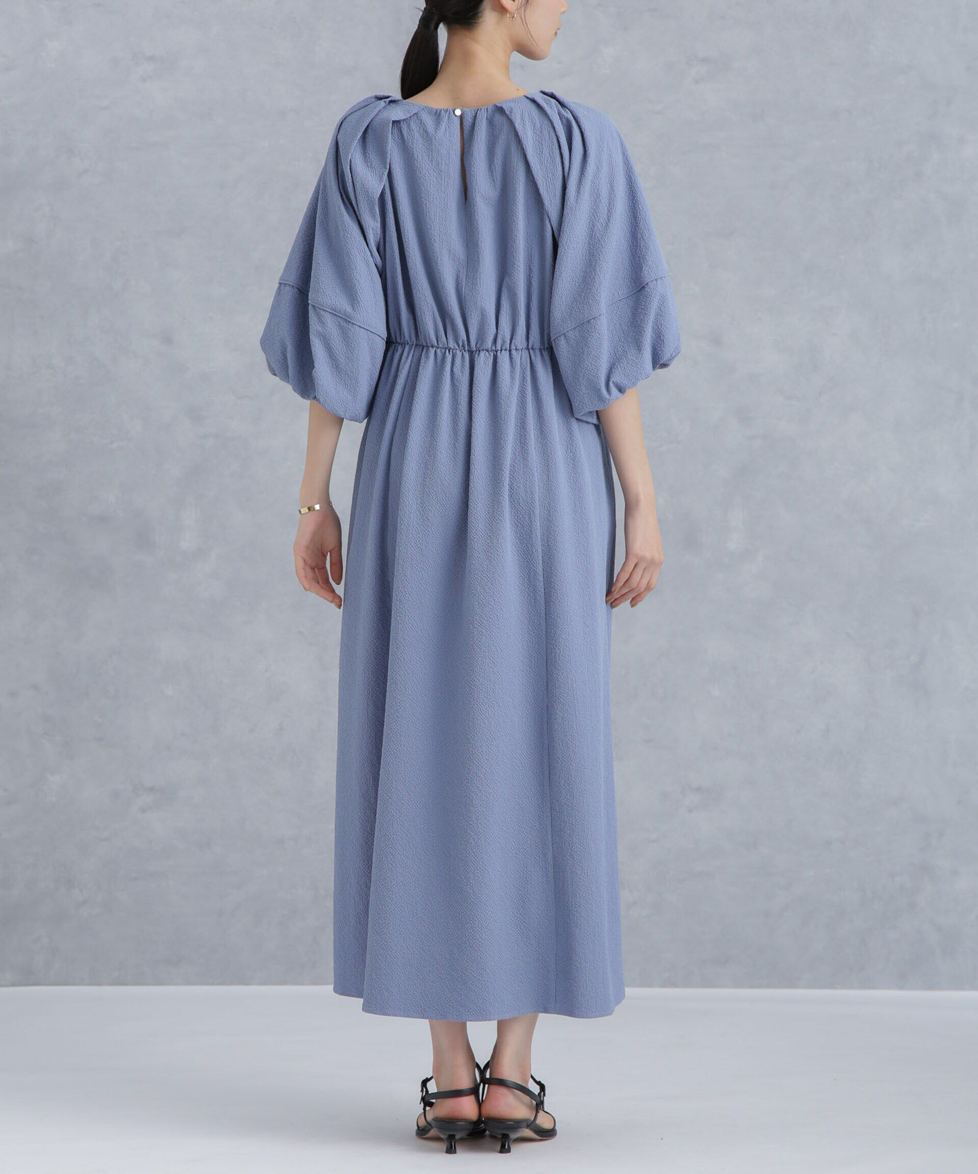 nano･universe「マイクロサッカーボリュームスリーブワンピース」|ワンピース|