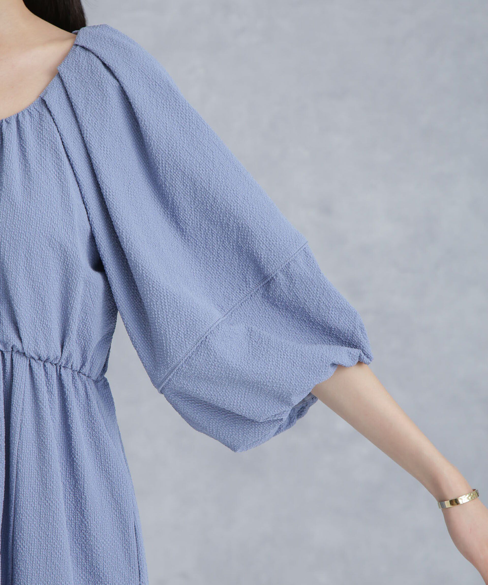 nano･universe「マイクロサッカーボリュームスリーブワンピース」|ワンピース|