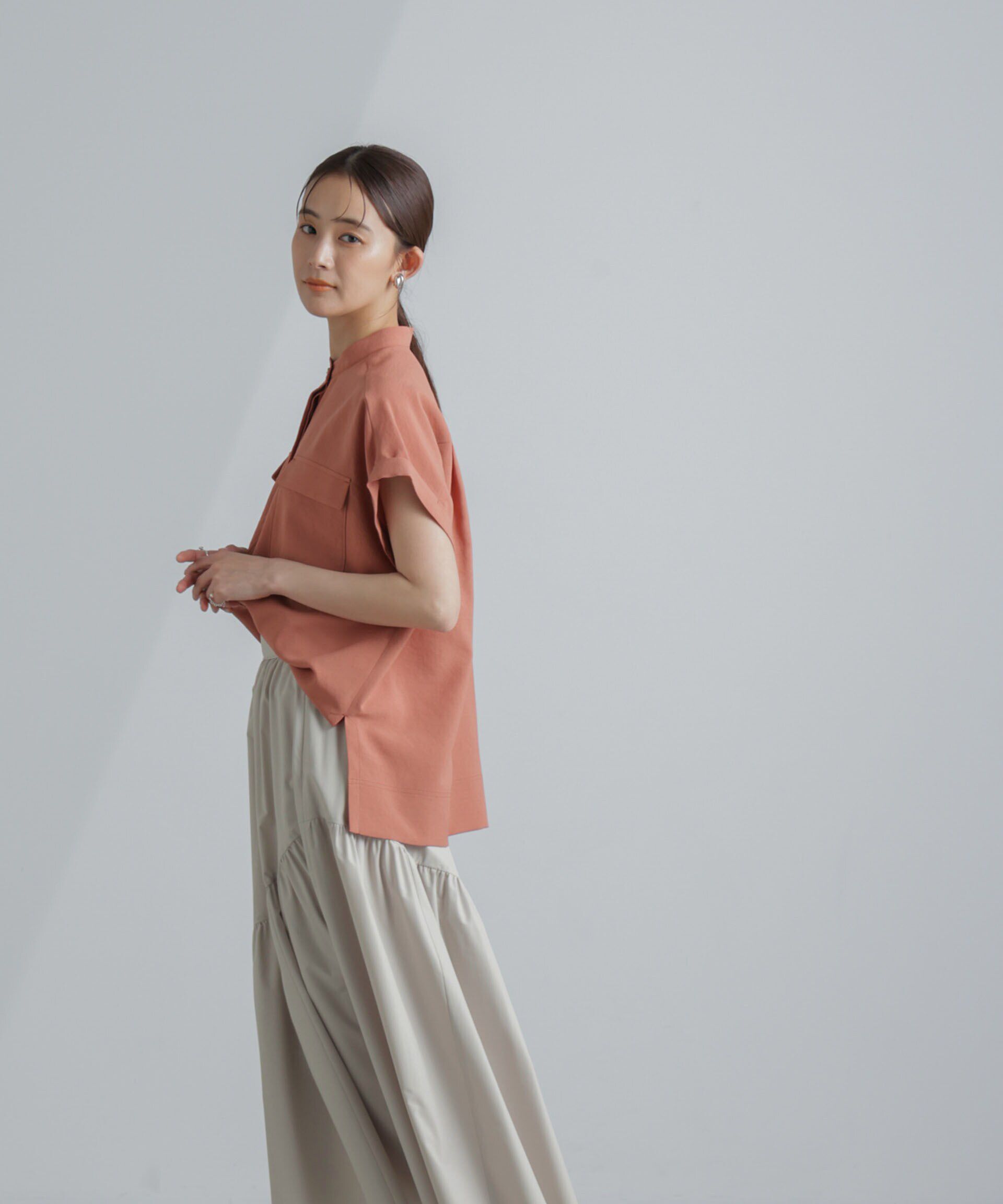 nano･universe「<撥水機能><ウォッシャブル>MINOTECH(R) アシメティアードギャザースカート」|スカート|