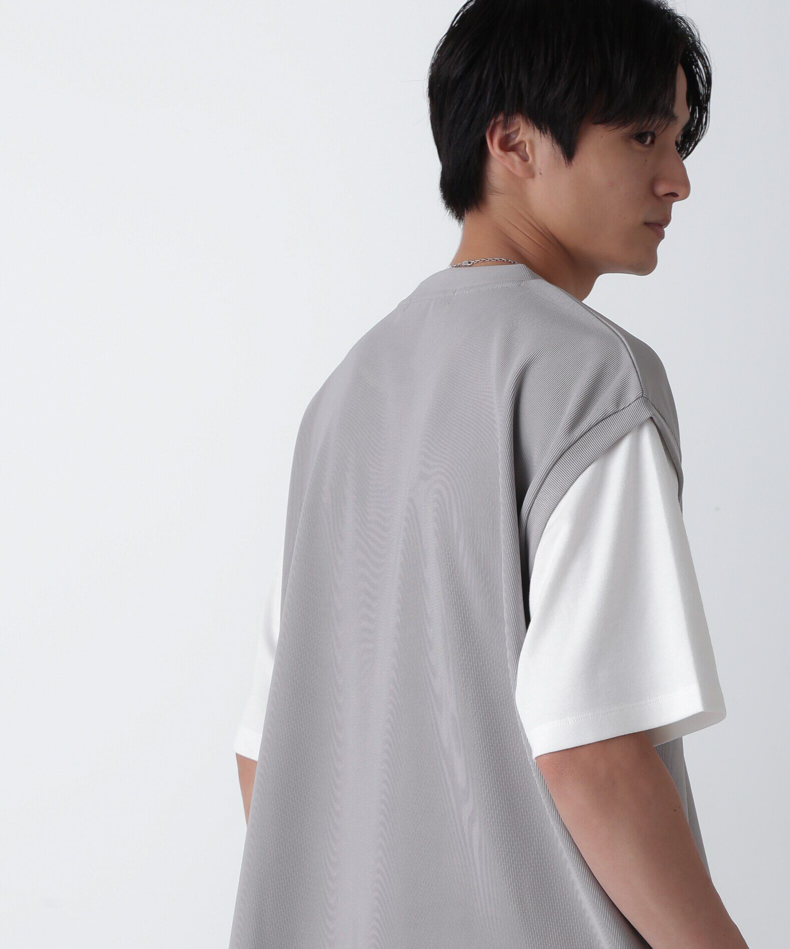 nano･universe「フェイクレイヤードリラックスTシャツ 半袖」|Tシャツ・カットソー|