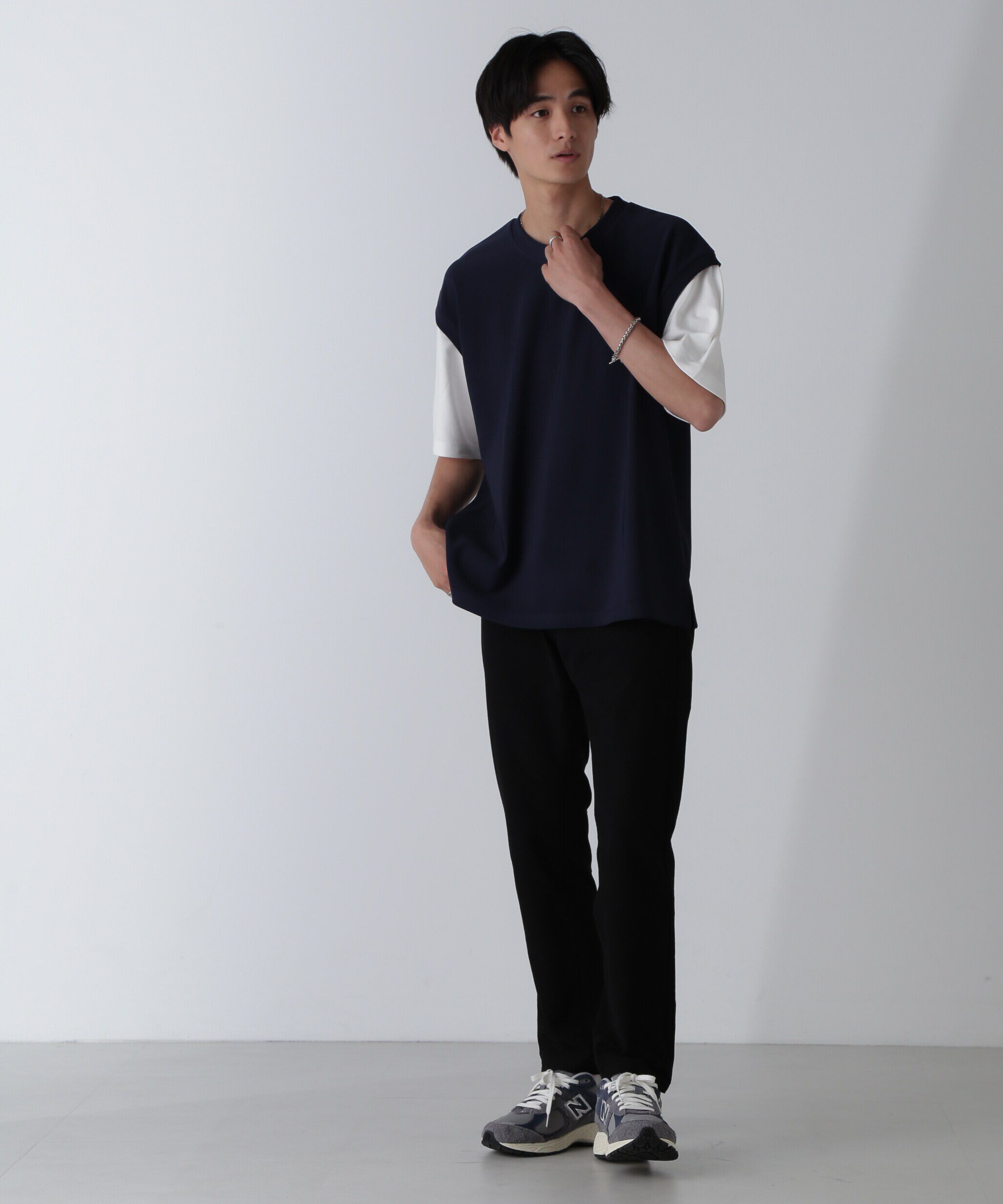 nano･universe「フェイクレイヤードリラックスTシャツ 半袖」|Tシャツ・カットソー|