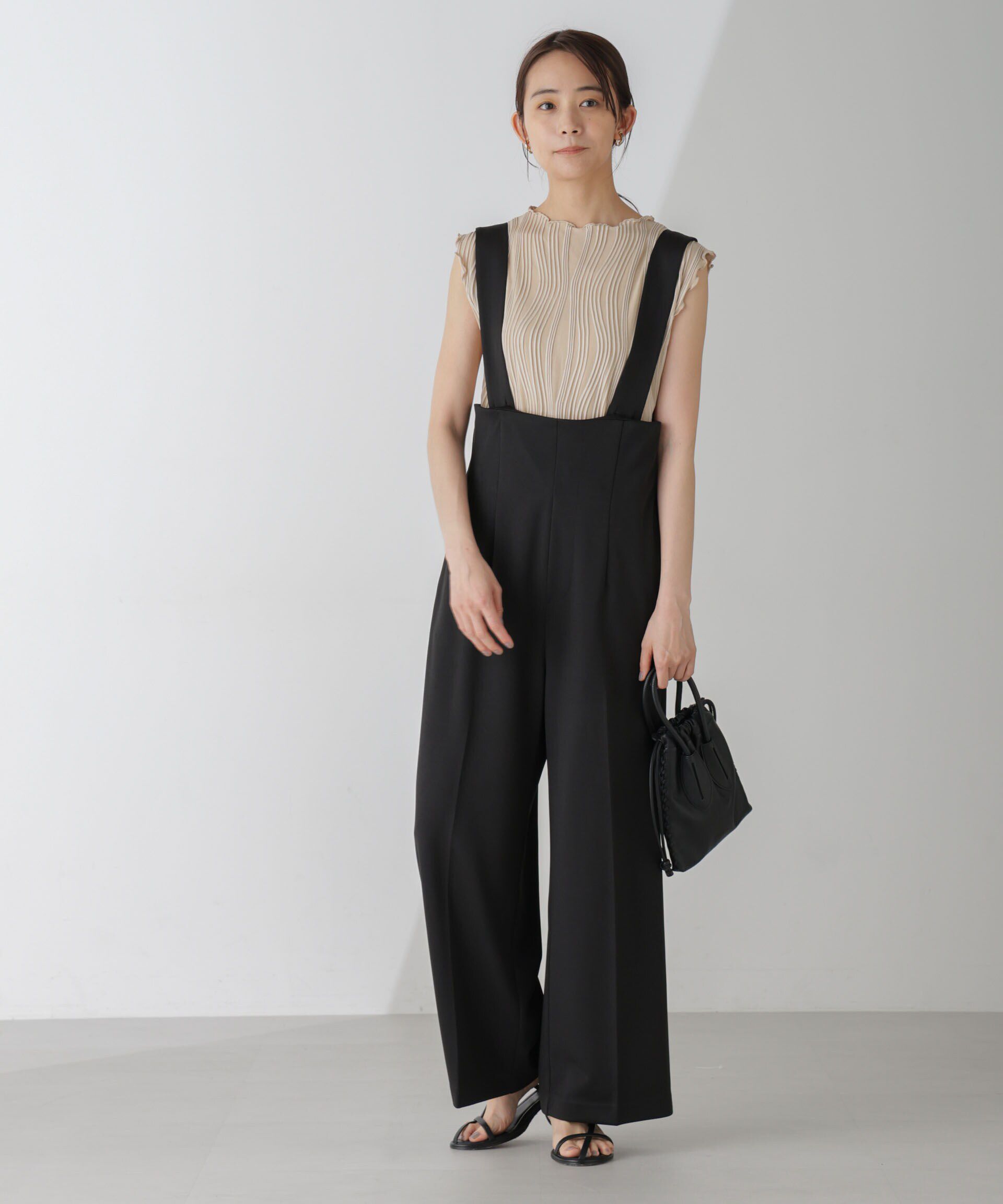 nano･universe「サス付きハイウエストパンツ」|ワンピース|