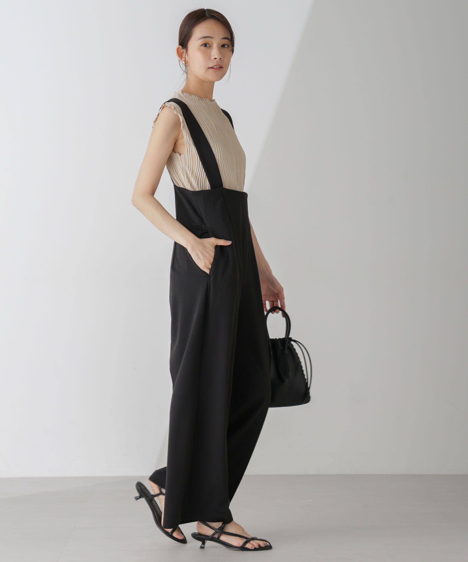 nano･universe「サス付きハイウエストパンツ」|ワンピース|