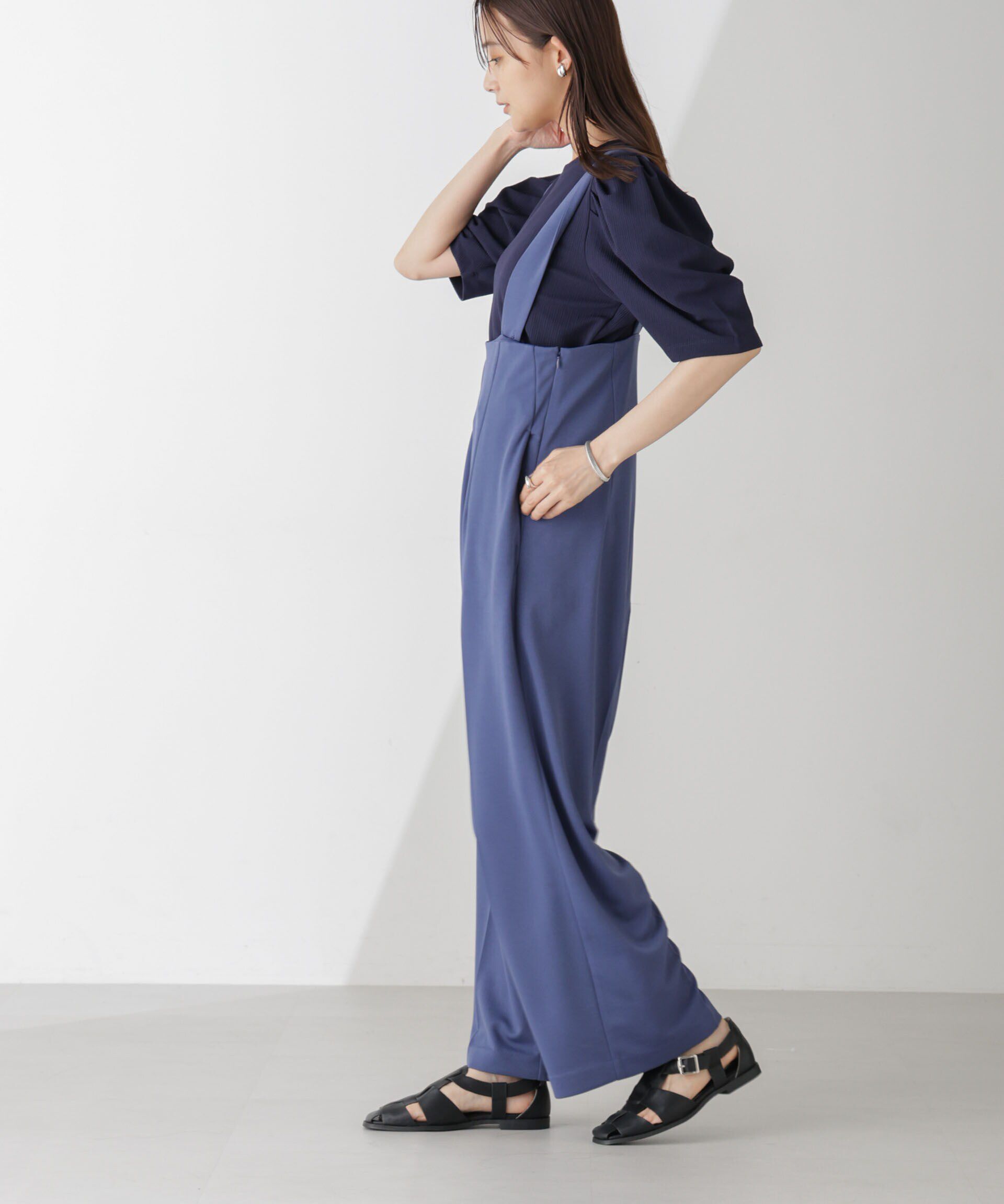 nano･universe「サス付きハイウエストパンツ」|ワンピース|