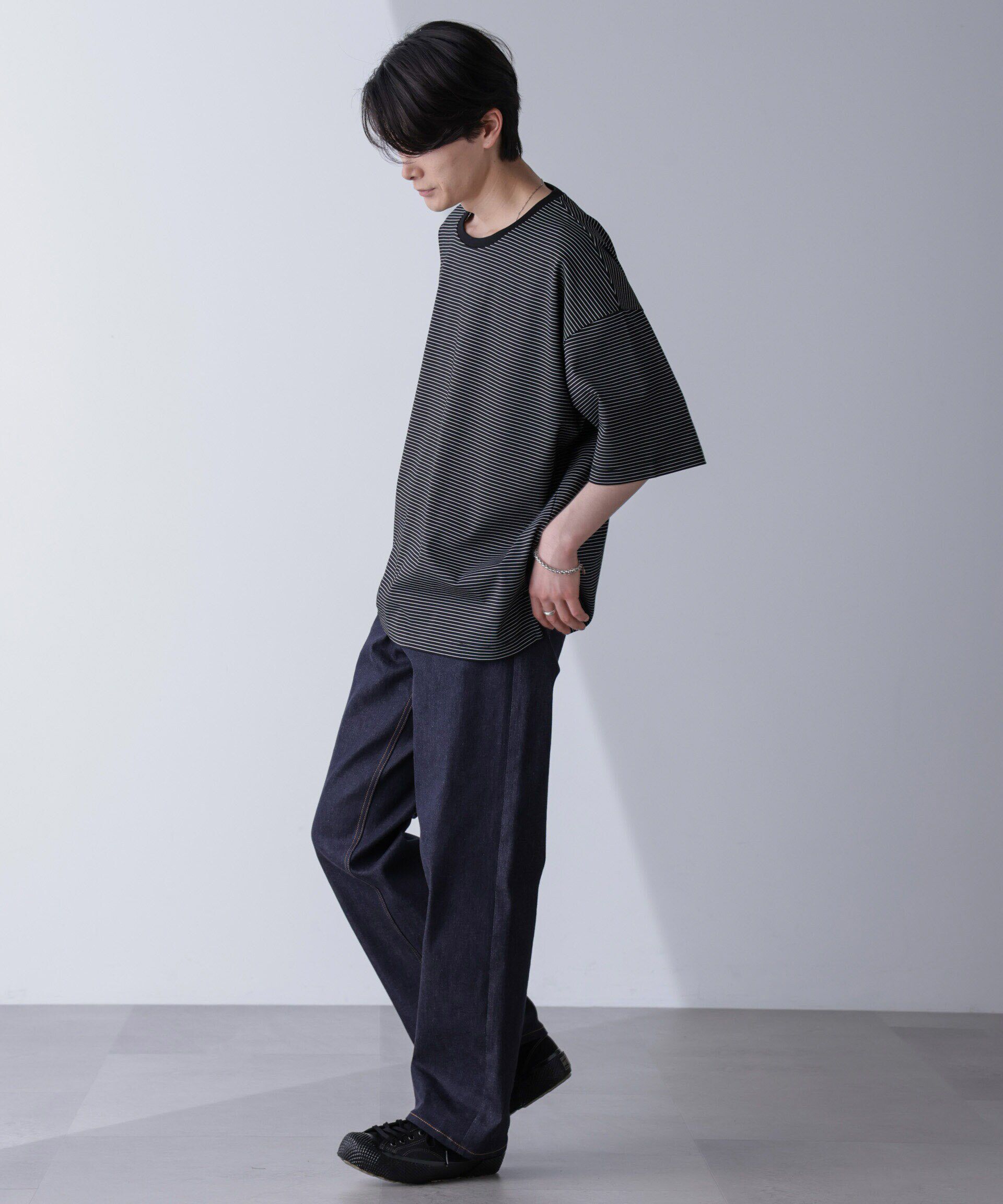 nano･universe「ビッグシルエットボーダーTシャツ 半袖」|Tシャツ・カットソー|