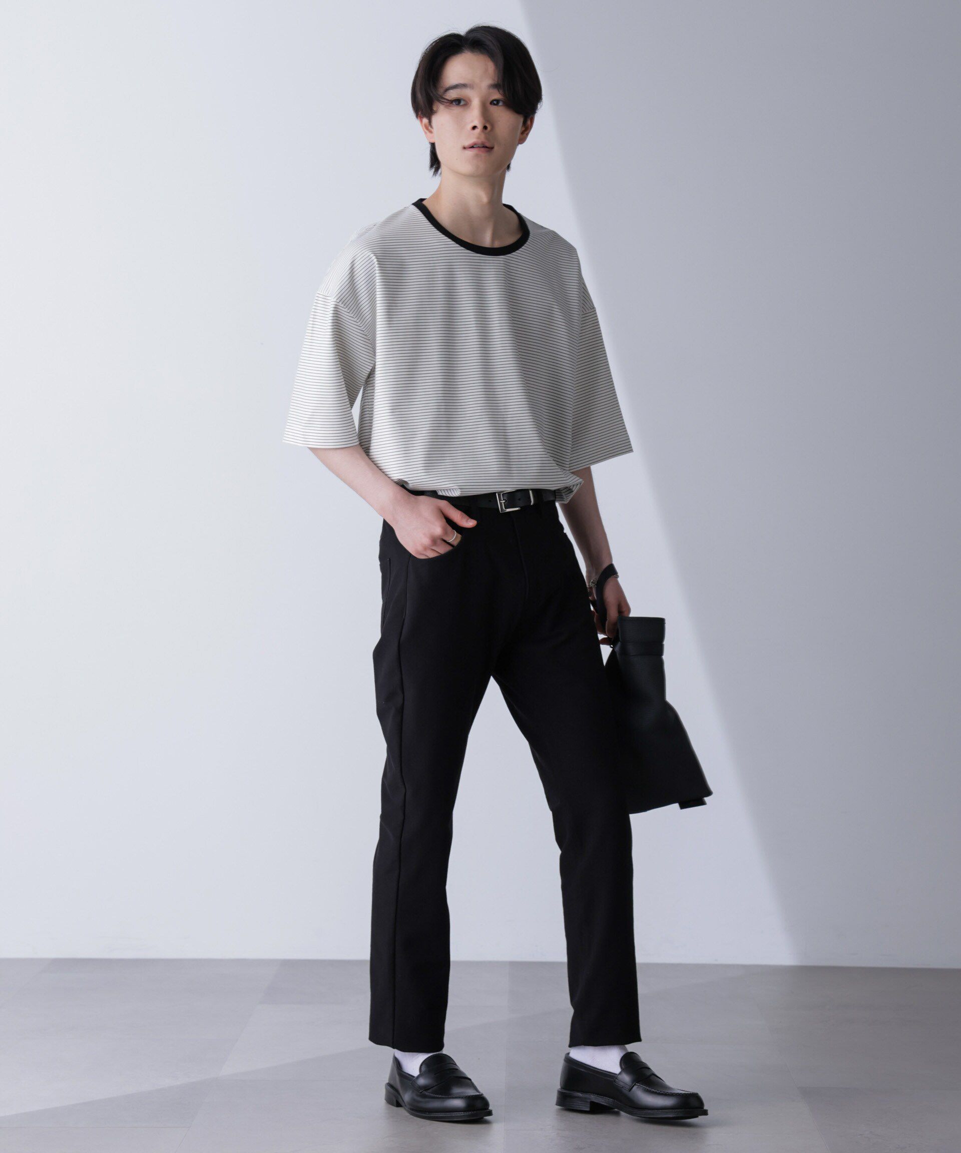 nano･universe「ビッグシルエットボーダーTシャツ 半袖」|Tシャツ・カットソー|