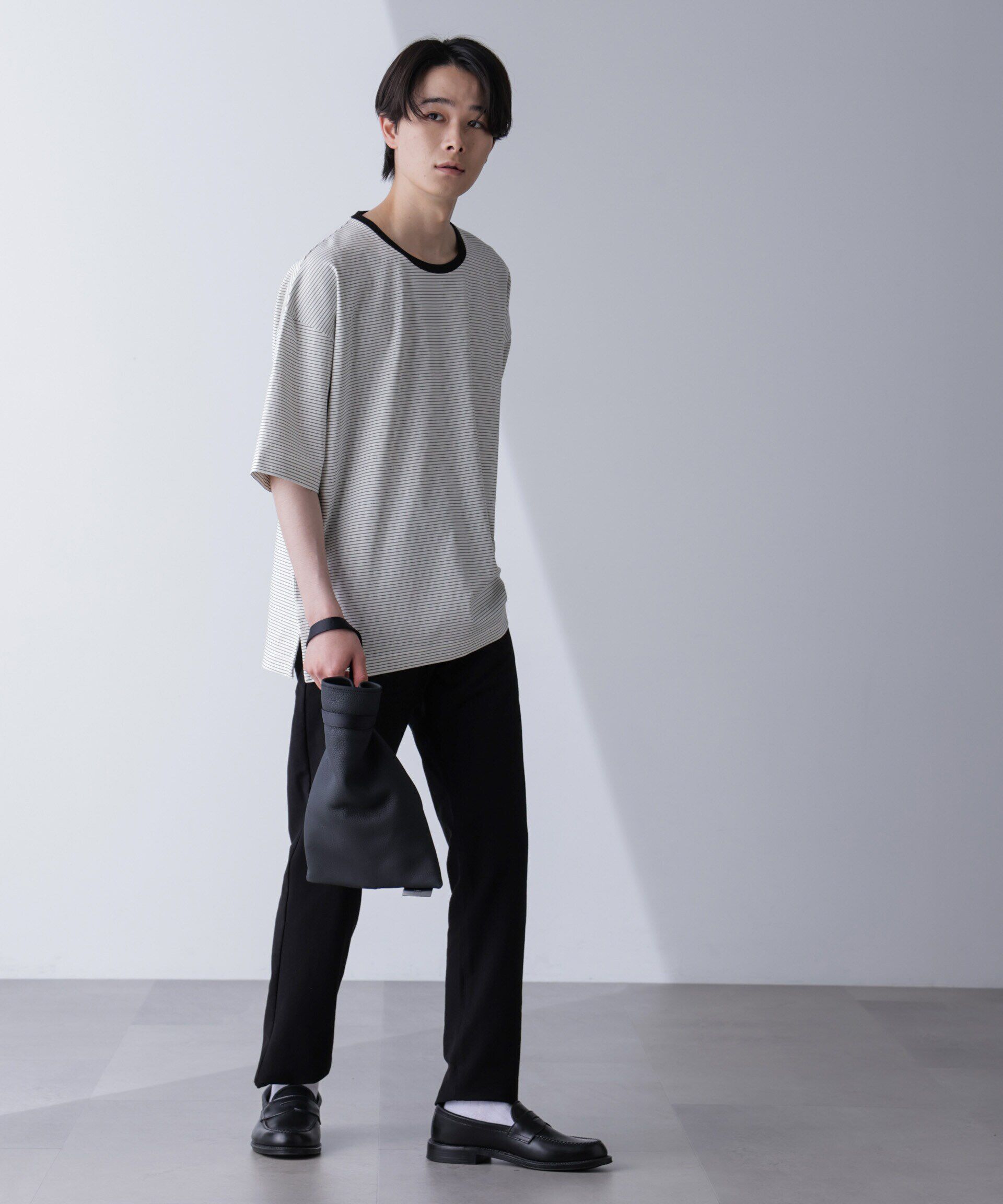 nano･universe「ビッグシルエットボーダーTシャツ 半袖」|Tシャツ・カットソー|