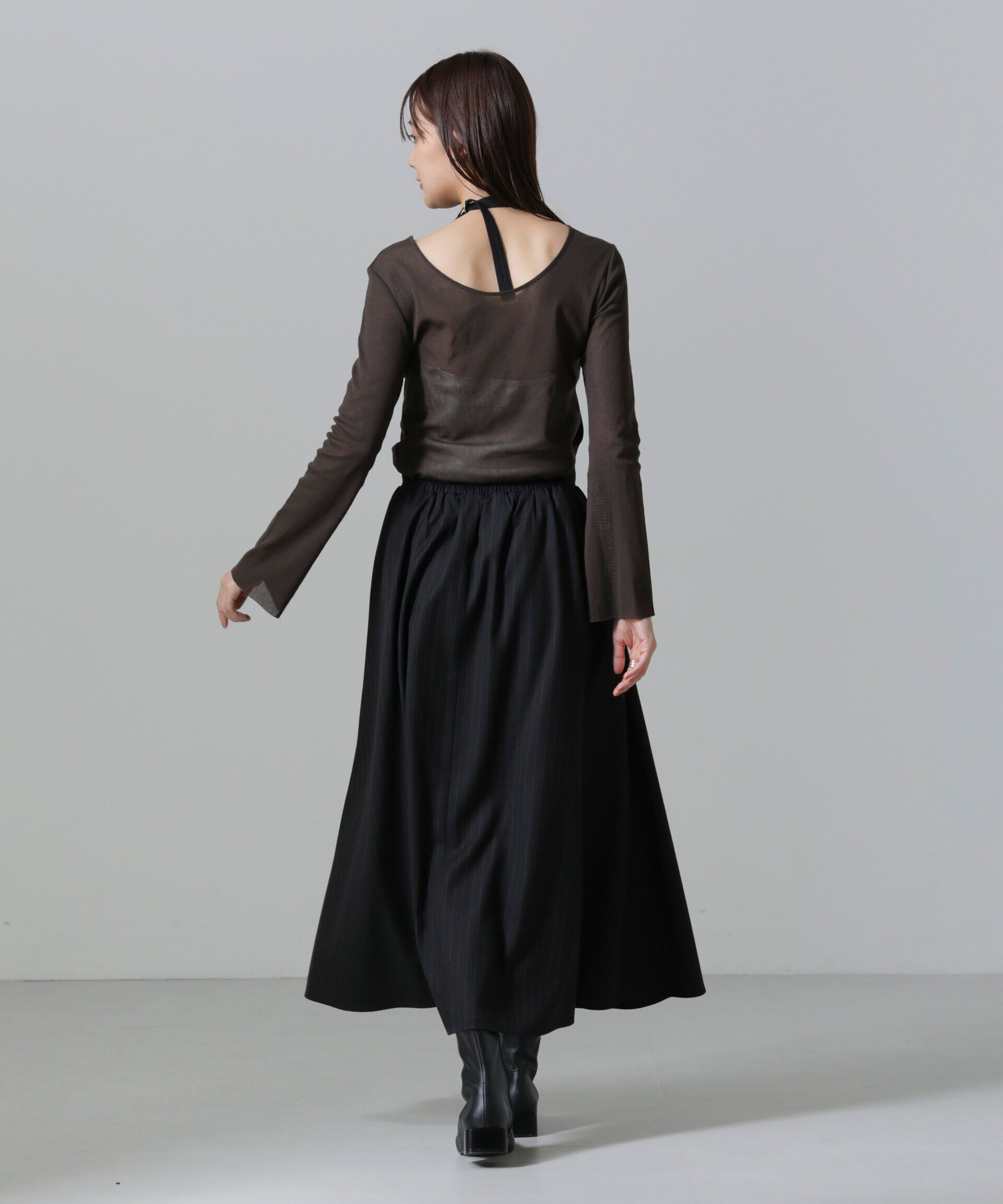 nano･universe「フレアスリーブメッシュトップス」|Tシャツ・カットソー|