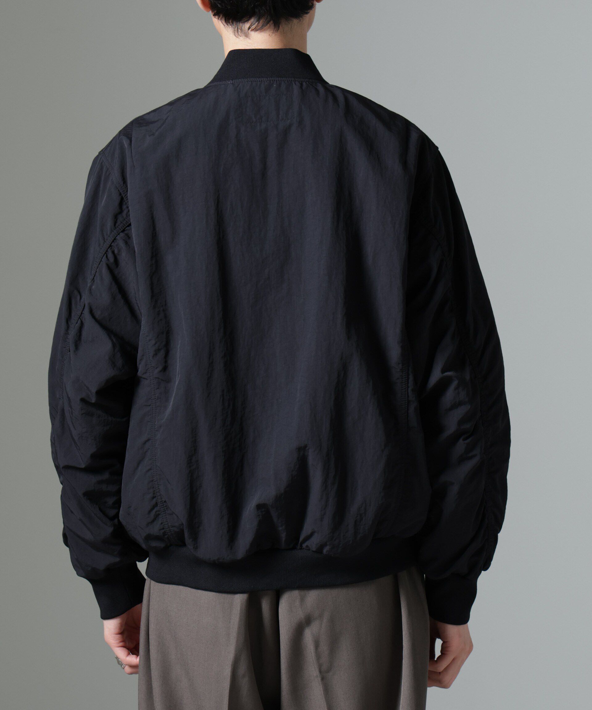 nano･universe「水溶性ボンディング撥水MA-１ブルゾン(セットアップ可)」|ブルゾン・スタジャン|