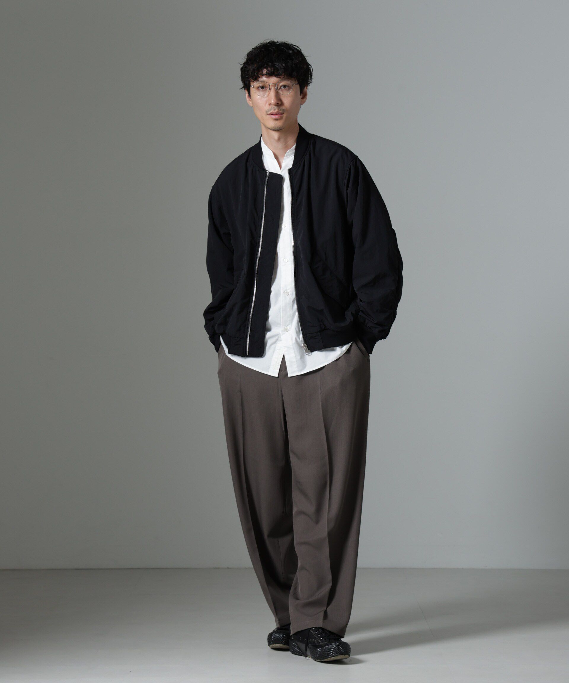 nano･universe「水溶性ボンディング撥水MA-１ブルゾン(セットアップ可)」|ブルゾン・スタジャン|