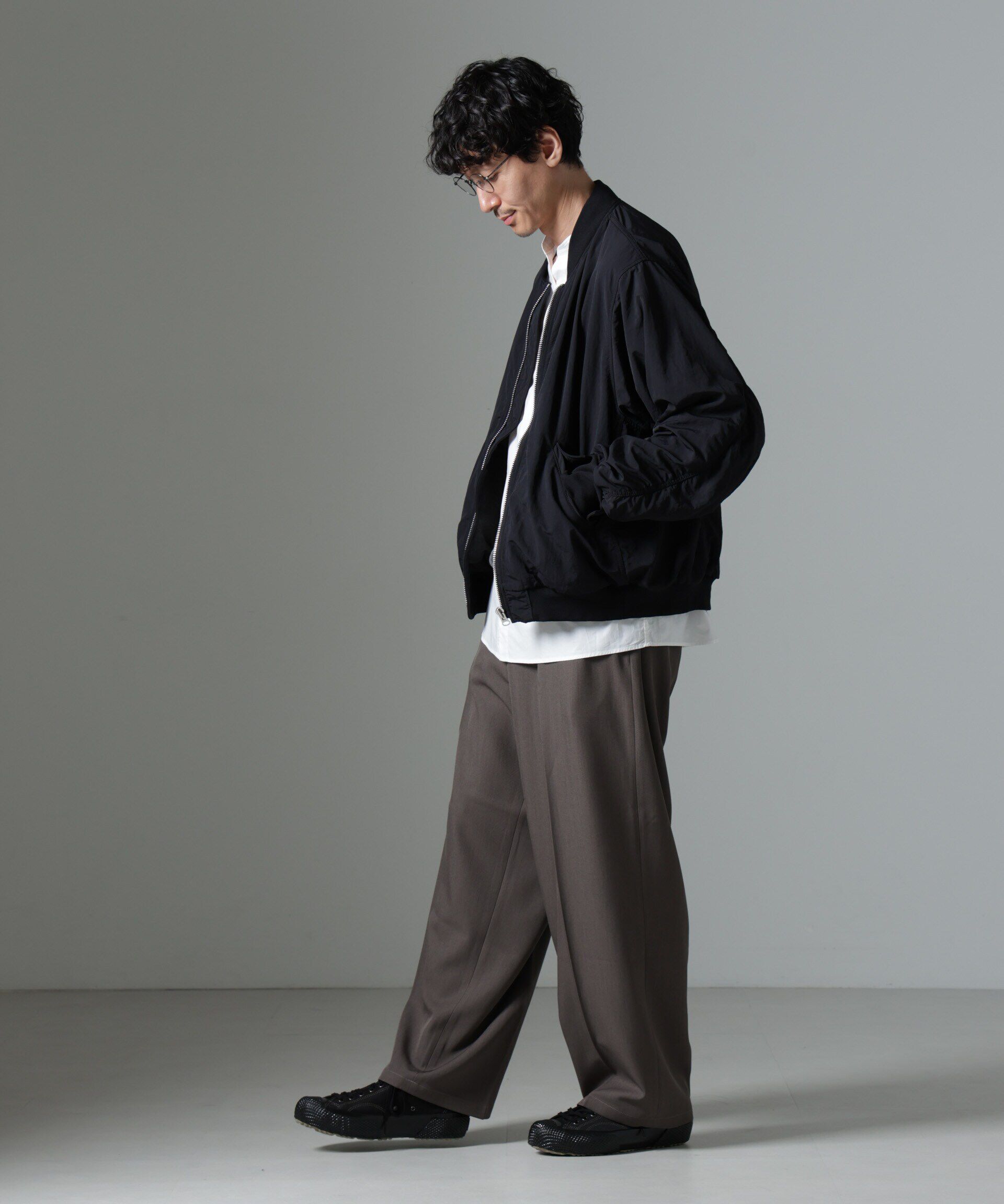 nano･universe「水溶性ボンディング撥水MA-１ブルゾン(セットアップ可)」|ブルゾン・スタジャン|