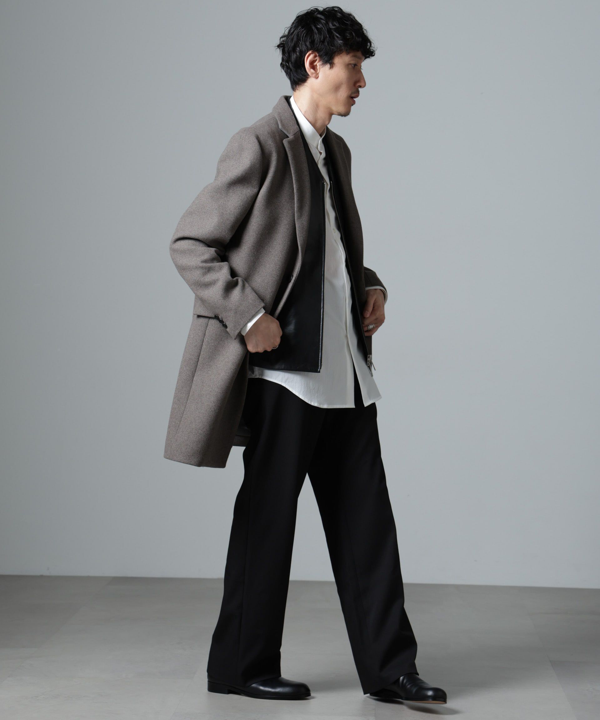 nano･universe「ウールブレンドメルトンチェスターコート」|その他|モカ3