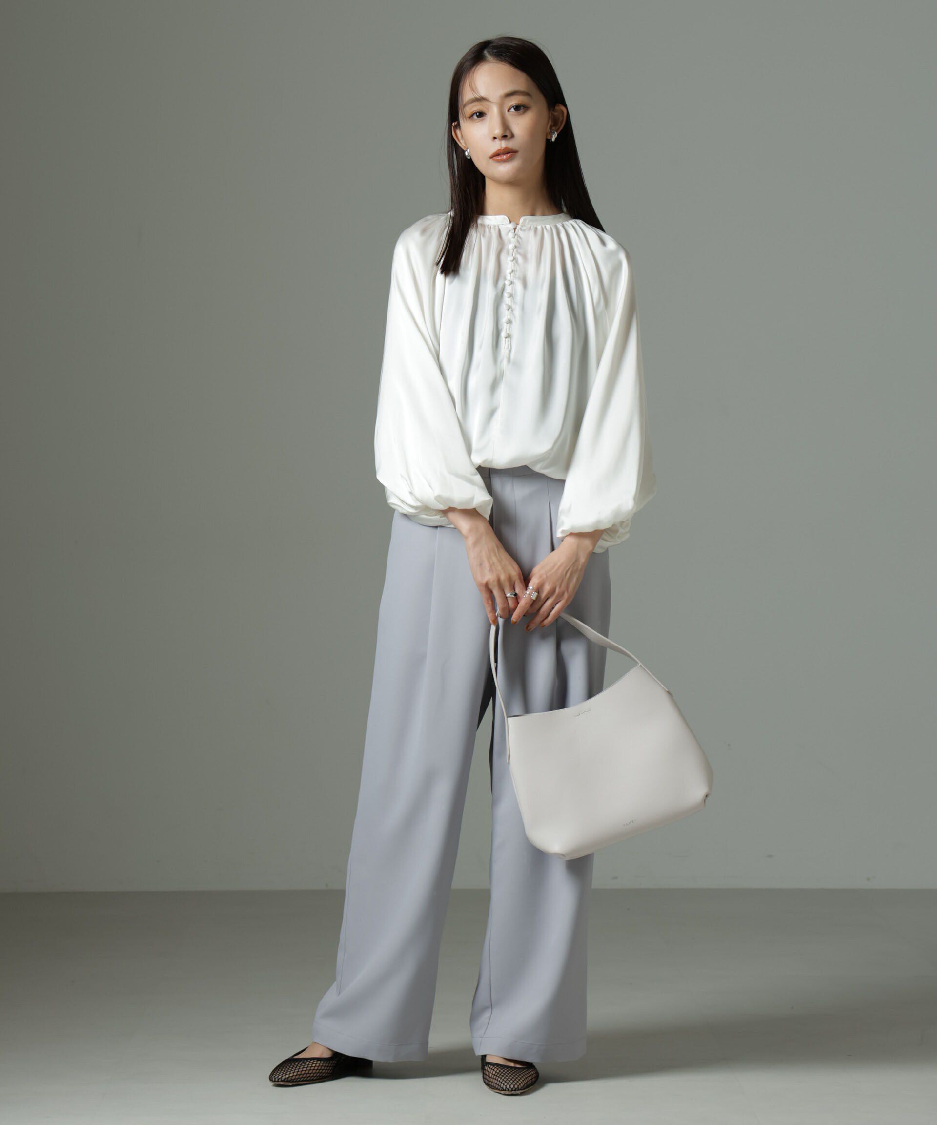 nano･universe「ウエストリボンベルトパンツ（セットアップ可）」|チノ|