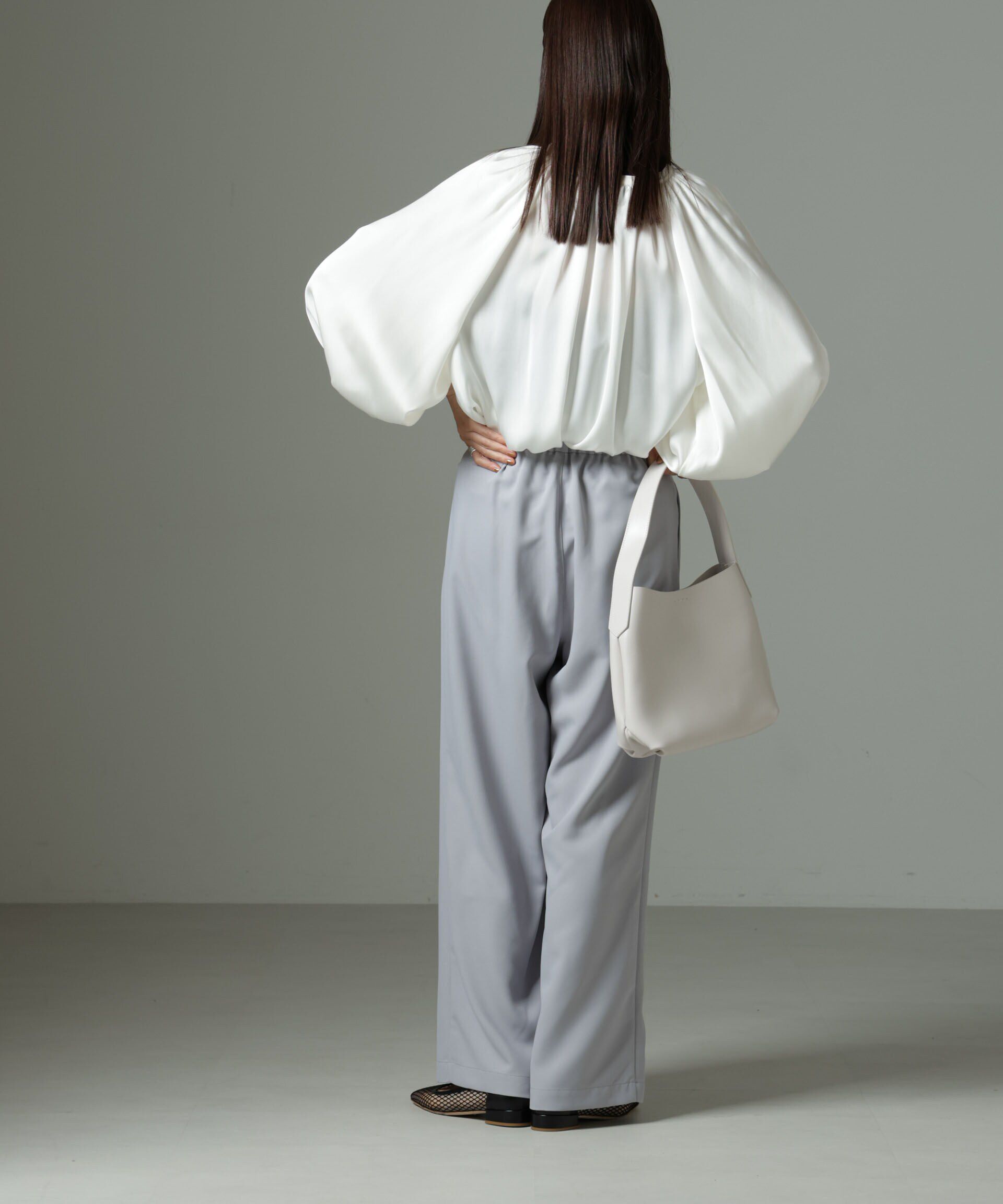 nano･universe「ウエストリボンベルトパンツ（セットアップ可）」|チノ|