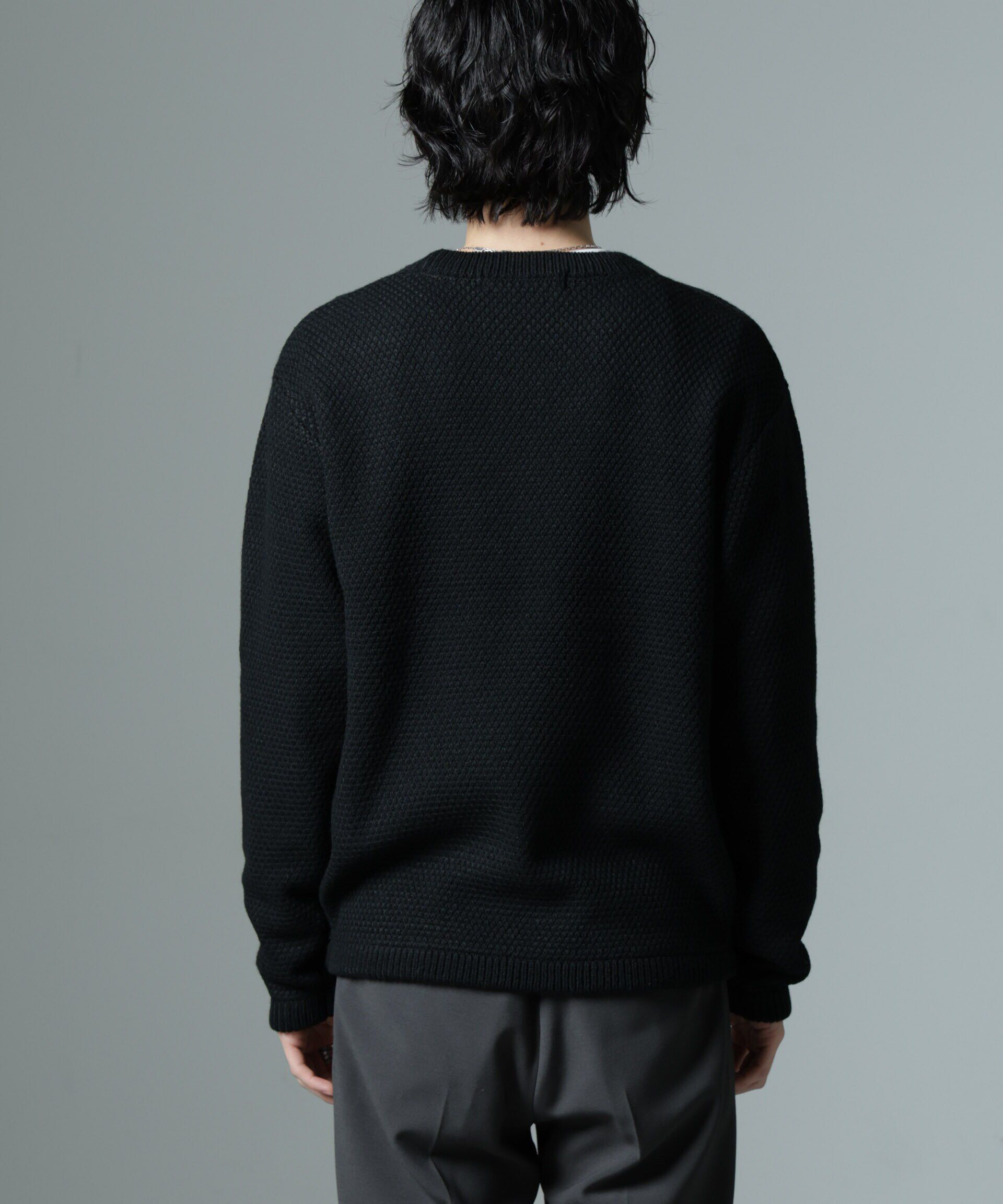 nano･universe「ダイヤ鹿の子ニット」|ニット・セーター|