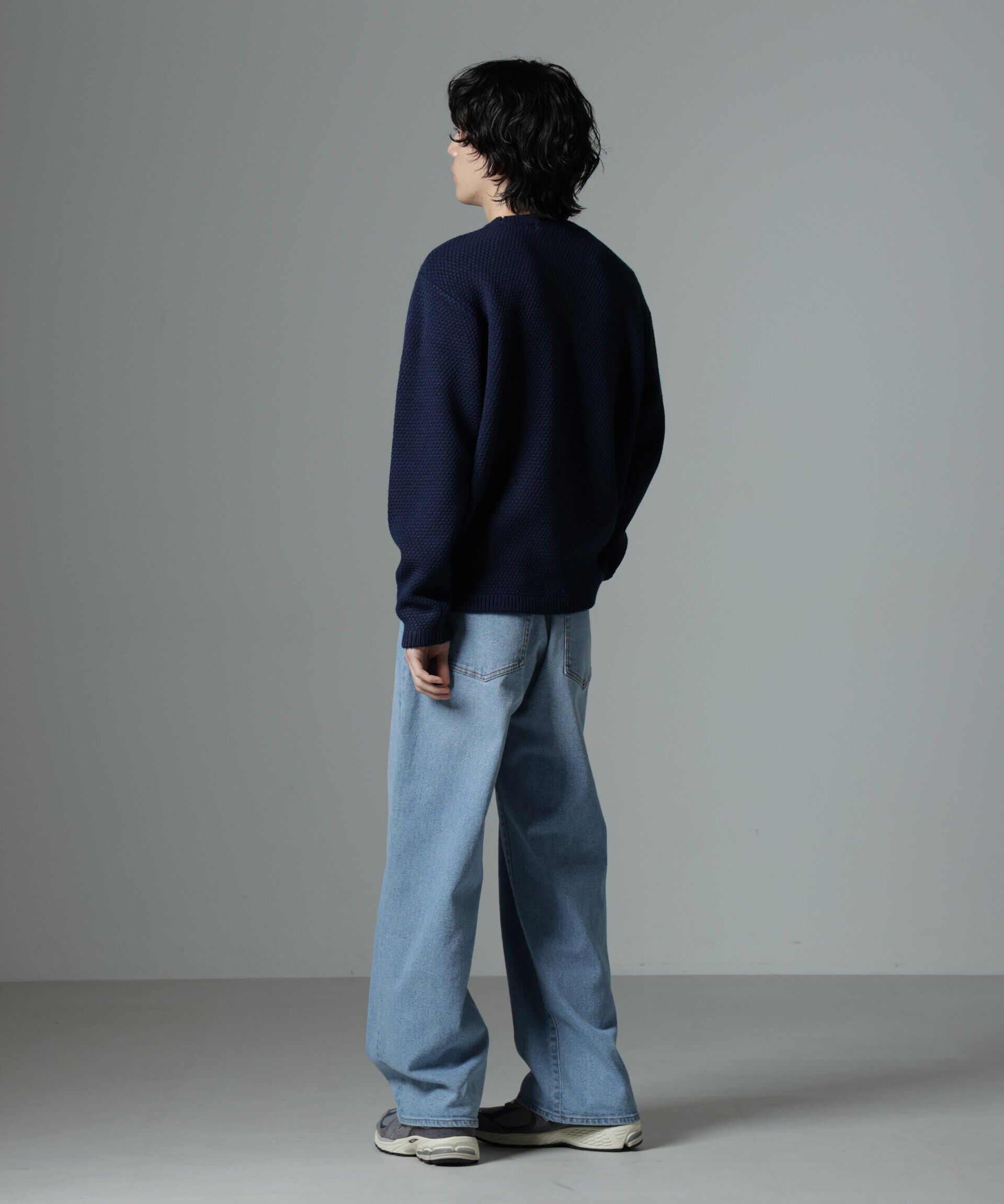 nano･universe「ダイヤ鹿の子ニット」|ニット・セーター|