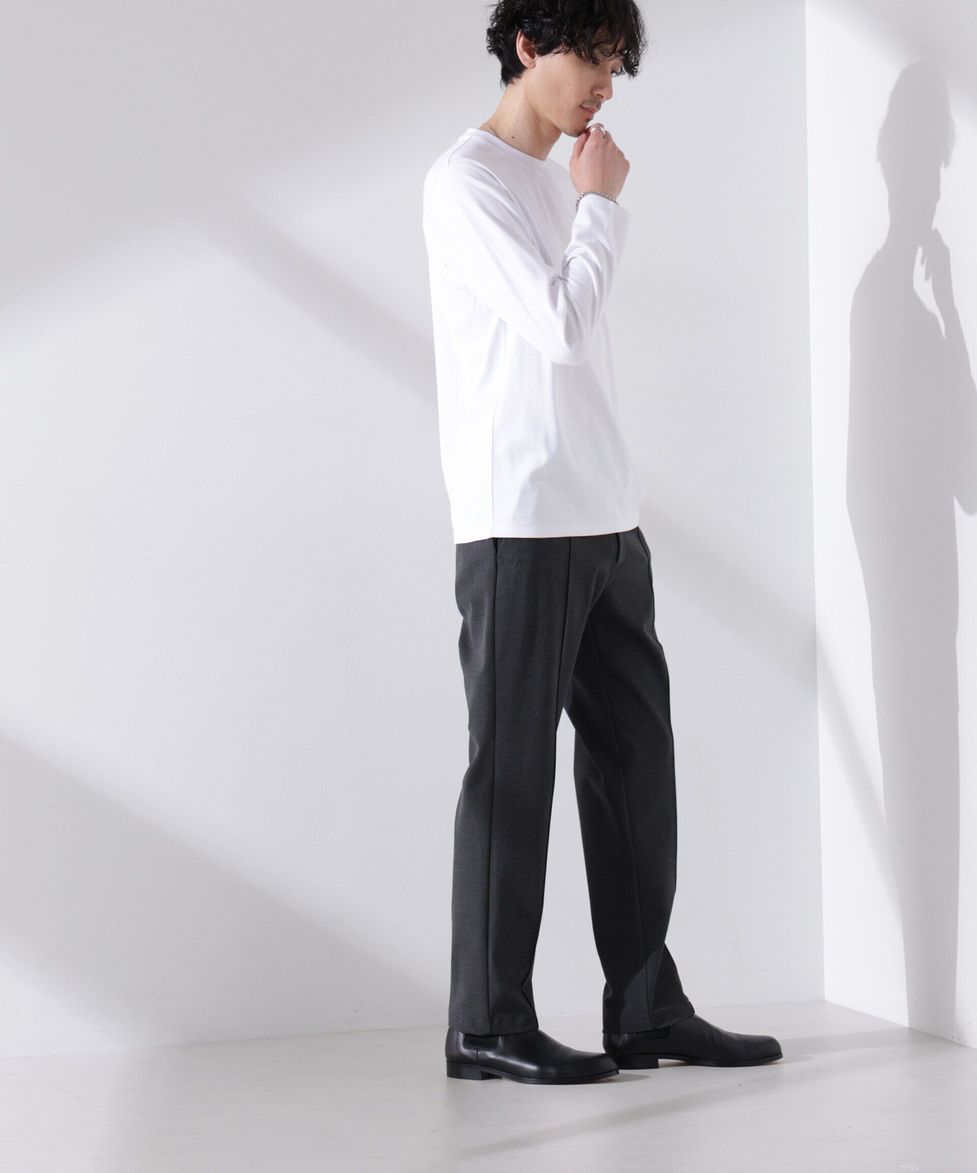 nano･universe「Anti Soaked(R)汗染み防止 クルーネックTシャツ 長袖」|Tシャツ・カットソー|