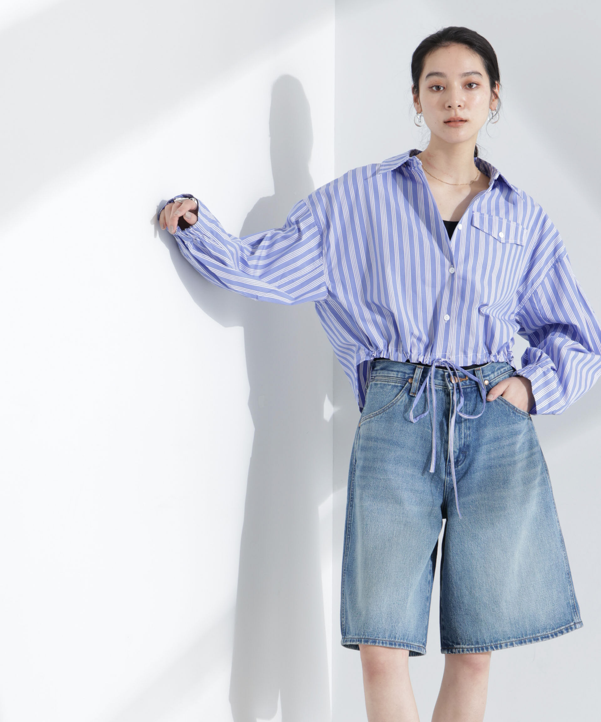 nano･universe「Wrangler/DENIM SHORTS」|チノ|