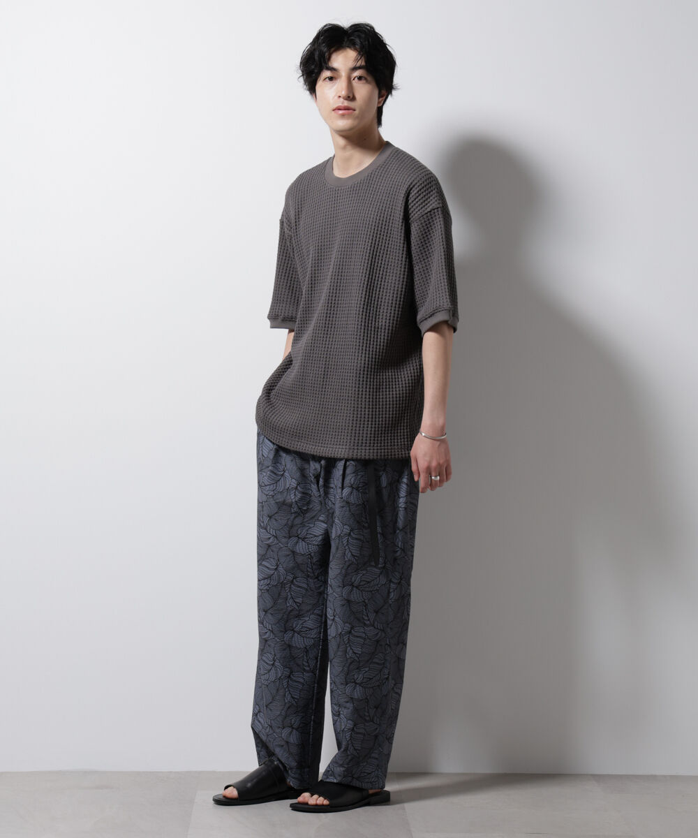 nano･universe「オニワッフルビッグTシャツ 五分袖」|Tシャツ・カットソー|