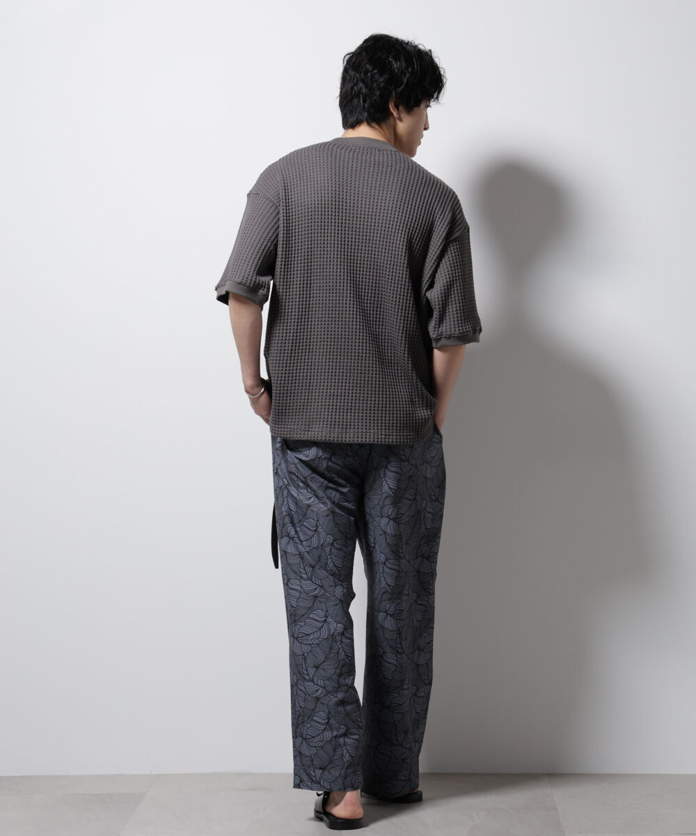 nano･universe「オニワッフルビッグTシャツ 五分袖」|Tシャツ・カットソー|