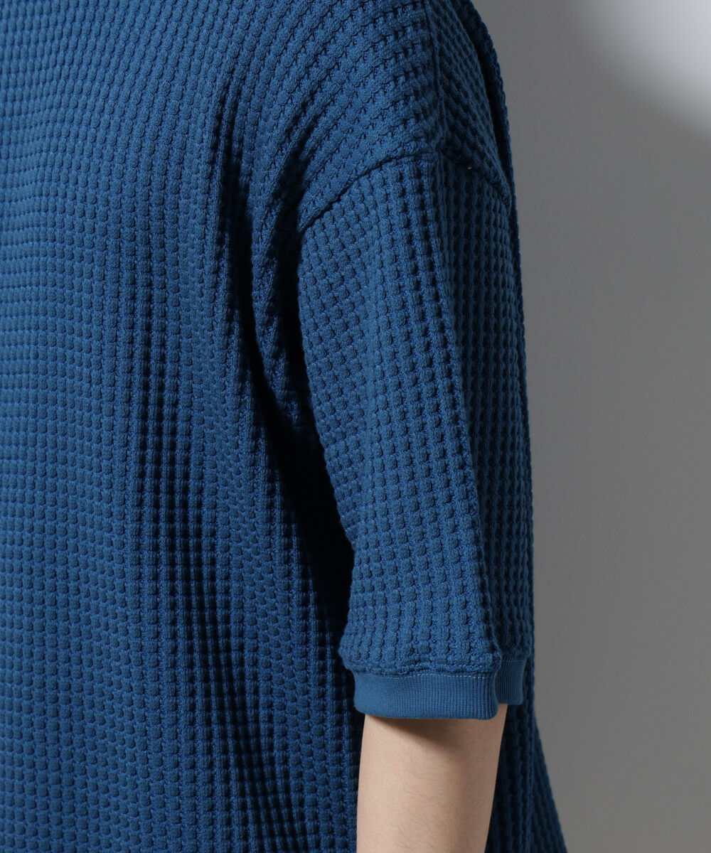 nano･universe「オニワッフルビッグTシャツ 五分袖」|Tシャツ・カットソー|