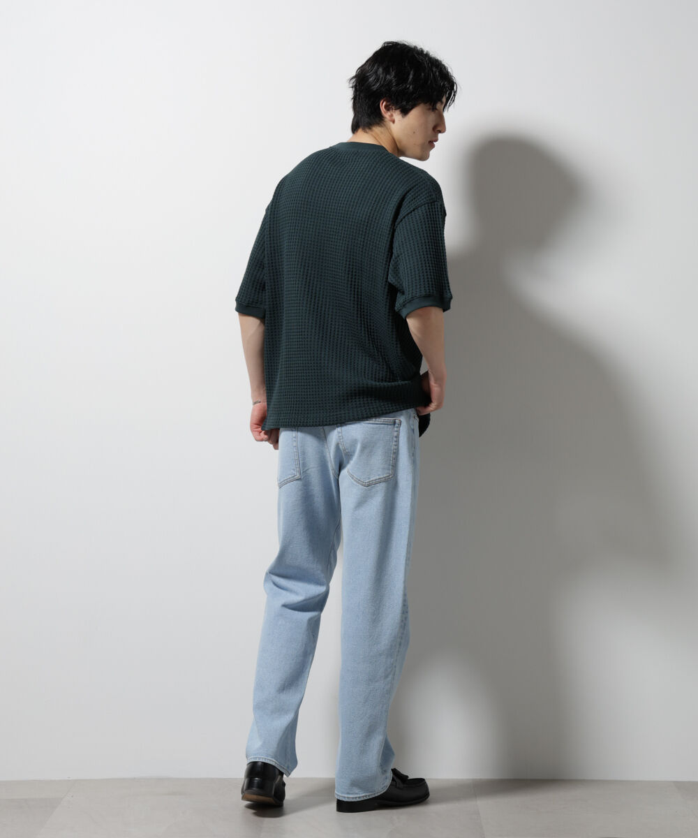 nano･universe「オニワッフルビッグTシャツ 五分袖」|Tシャツ・カットソー|